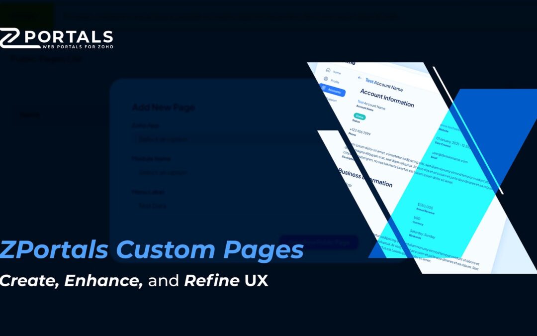 ZPortals custom pages - create, enhance, and refine UX