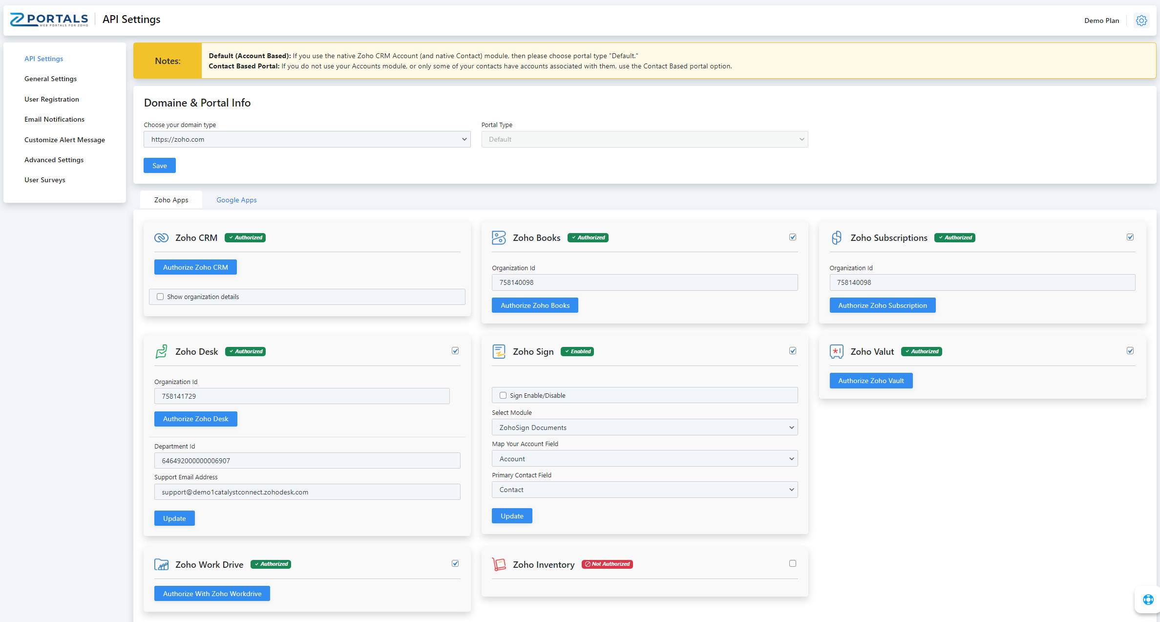 zportals-admin-panel-authentification ZPortals design settings