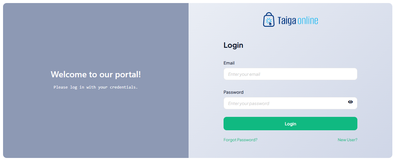 Example of a customized login page